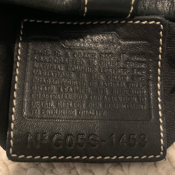 Coach Purse Black Leather 1453 Soho Slim Duffle Shoulder Bag Handbag Hobo - Picture 7 of 9